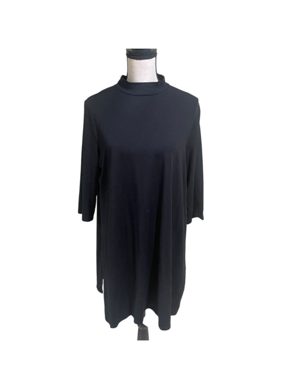 Eileen fisher stretch jersey mock neck tunic - Picture 3 of 10